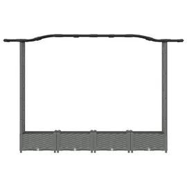 vidaXL Hochbeet mit Rankgitter und Dach 207 x 40 x 126 cm Hellgrau