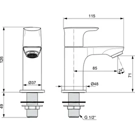 Ideal Standard Connect Air Standventil chrom A7031AA
