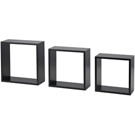 DOLLE Würfelregal Frame 30 x 30 cm schwarz 3er-Set