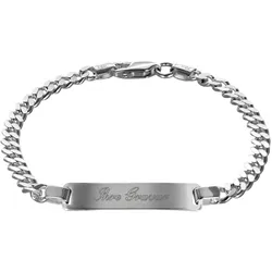 trendor 88612-19 Gravurarmband für Jugend 925 Silber Panzerkette mit Namen