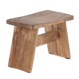 DESIGN DELIGHTS Hocker, Natur, Holz, 40x31x25 cm, Wohnzimmer, Hocker, Sitzhocker