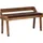 FineBuy Sitzbank mit Lehne 108cm Massivholz Echtleder Bank