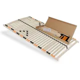 Lattenrost 120x200 cm – 7-Zonen Federholzrahmen aus Buche mit verstellbarem Kopfteil | stabiler Lattenrahmen zur Selbstmontage