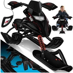 KESSER® Lenkschlitten mit 2 Fußbremsen   Automatisches Zugseil   Federung   Kufenlenkung   Bob Kinderschlitten Rodel Schlitten   Skiboblenkschlitten