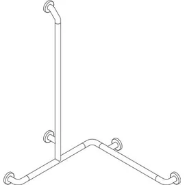Sonstige Verlage Duschhandlauf AS rechts 760x760 Anti-Suizid BH-Stange 1160mm aus Nylon