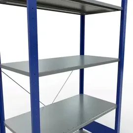 Schulte Lagertechnik Grundregal Stahl 200 x 100 x 50 cm blau