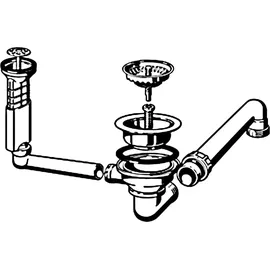 Villeroy & Boch Villeroy und Boch Ablaufgarnitur 82440061 mit Handbetätigung