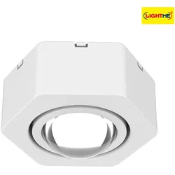 LightMe Kreativ-Deckenleuchte MOSAIK, 230V, 6-eckig, kombinierbar, inkl. LED POWERLENS GX53, 4.8W 2700K 420lm 60°, Gips, weiß LM85770