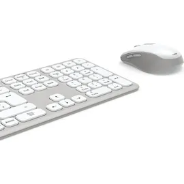 Hama WKM-550 Multi-Device-Tastatur-Maus-Set, weiß, USB/Bluetooth, DE (173066)