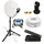 PremiumX Camping Komplett HD SAT Anlage 45cm Satelliten-Schüssel Single LNB Kabel Dreibein Stativ TV Receiver Sat-TV-Signalfinder