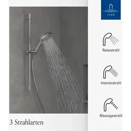 Villeroy & Boch Verve Showers Duschgarnitur mit Stange 3 Strahlarten Chrom TVS10900700061