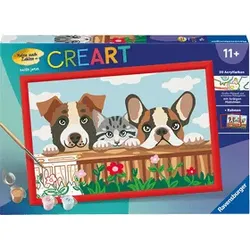 Hund und Katze - CreArt Malen nach Zahlen