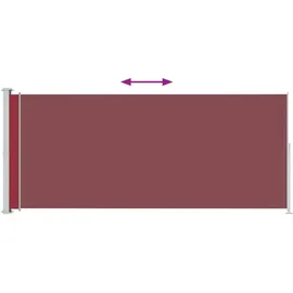 vidaXL Seitenmarkise 180 x 500 cm Rot Polyester