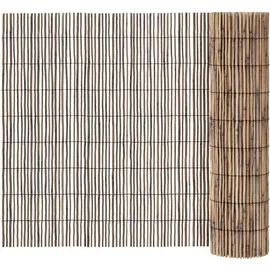 vidaXL Gartenzaun 300 x 80 cm Schilf/Braun