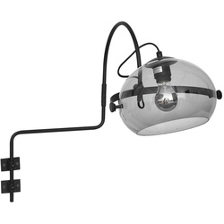 Wandlampe Wandleuchte Schlafzimmerleuchte verstellbar Leselampe Glas rauch