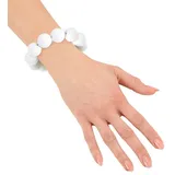 Widmann S.r.l. Kostüm Armband 70er Jahre weiß weiß