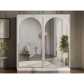 Mirjan24 Schiebetürenschrank Modin 200 x 216 x 65 cm Beige/Schwarz
