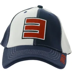 EMINEM Unisex Baumwoll-Cap mit Logo-Patch Color-Blocking Baseball-Cap 8207EM Rot/BlauWeiß - 