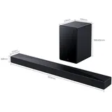TCL Q65H Soundbar 5.1 Kanal, 580W Heimkino-Lautsprecher mit Cinema Surround, Dolby Atmos, DTS:X, Sound Expansion, Bluetooth 5.3, HDMI eARC, USB, Optisch, Wandmontage möglich, Eine Fernbedienung