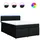 vidaXL Boxspringbett 140 x 200 cm Schwarz