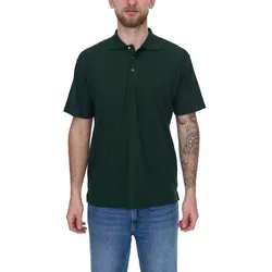 SANTINO Cws Herren schlichtes Polo-Shirt mit Baumwollanteil Kurzarm-Shirt Dunkelgrün - S