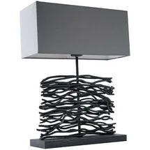 ETC Shop Design Schreib Tisch Lampe Schlaf Gäste Zimmer Beistell Leuchte Textil Holz Strahler