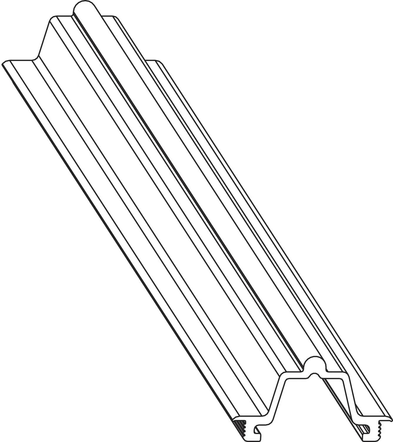 Maco #454815 Fiber-Therm Laufschiene unten hoch, H=15 mm, L=3500 mm, Alu silber ...