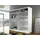 Mirjan24 Schwebetürenschrank London VI, mit zwei Türen, Frontspiegel, Garderobenschrank (Farbe: Cashmere / Spiegel, mit RGB LED Be... - Beige