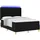 vidaXL Boxspringbett mit Matratze Schwarz 140 x 200 cm Stoff