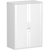 geramöbel Flex Rollladenschrank lichtgrau, silber 2 Fachböden 80,0 x 42,5 x 118,2 cm