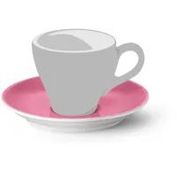Dibbern Solid Color Espresso Untertasse Classico aus Fine Bone China Porzellan in der Farbe Pink mit einem Durchmesser 11,9cm, 20 141 000 22