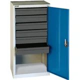 Stumpf & Kossendey, Werkstattschrank, Stumpf Werkzeugschrank 6 Schubladen grau blau (50 cm, 100 cm)