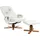 Beliani Massagesessel RELAXPRO Kunstleder 68 x 98 x 68 cm Cremeweiß mit Fußstütze und Heizfunktion
