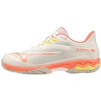 Mizuno Damen Wave Exceed Light 2 Tennis, Snwwht Fcoral Sspring, 40.5 EU