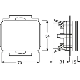 Busch-Jaeger Steckdoseneinsatz 20 EUK-266 Silber 1 St.