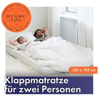 Klappmatratze DYNMC You Matratze Double Grey Cover, DYNMC you, 14 cm hoch, (Klappmatratze mit Husse), Mit waschbarem Bezug, 120x200 cm, Gästematratze grau 120 cm x 200 cm x 14 cm