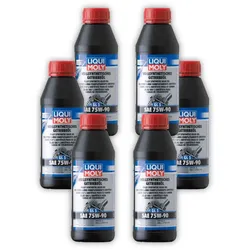6x 500ml LIQUI MOLY 1413 Vollsynthetisches Getriebeöl (GL5) SAE 75W-90 Getriebe