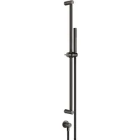 GESSI Dusche316 Brausestangen-Set mit Wandanschlussbogen - Metall schwarz gebürstet