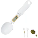 Digitale Küchenwaage, Digitale Löffelwaage mit 0.1 g Genauigkeit und 500 g Tragkraft, Löffelwaage für Gewürze, Kräuter,Kaffeepulver, Abnehmbarer Wiegelöffel, Präzise Feinwaage für kleine Mengen Weiß