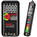 BSIDE Multimeter und Spannungsprüfer Set wiederaufladbar LCD EBTN Pocket