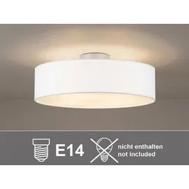meineWunschleuchte Calma 1 E14 rund Stoff weiß Ø 60 cm