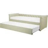 Beliani Beliani, Tagesbett, Beige Textil, 80x200 cm