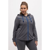 Ulla Popken Sweatjacke in grau melange | Gr.: 46-48