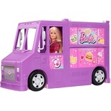 Barbie Fresh 'n' Fun Food Truck, lila Barbie Food Truck mit 30+ Barbie Zubehörteilen, ohne Barbie Puppen, Geschenk für Kinder ab 3 Jahre,GMW07