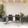 vidaXL Gartentisch mit Glasplatte Schwarz 150x90x75 cm Poly Rattan