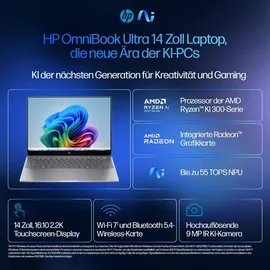 HP OmniBook Ultra 14-fd0099ng AMD Ryzen AI 9 HX 375 32 GB RAM 2 TB SSD Win11 Home