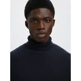 Selected Rollkragenpullover Blau S