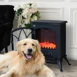 aosom Wandkamin Modell6 Schwarz