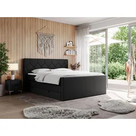 MKS Boxspringbett 120 x 200 cm H4 Schwarz