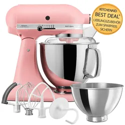 KitchenAid Artisan Küchenmaschine 4,8L 5KSM175 Altrosa Zubehöraktion*